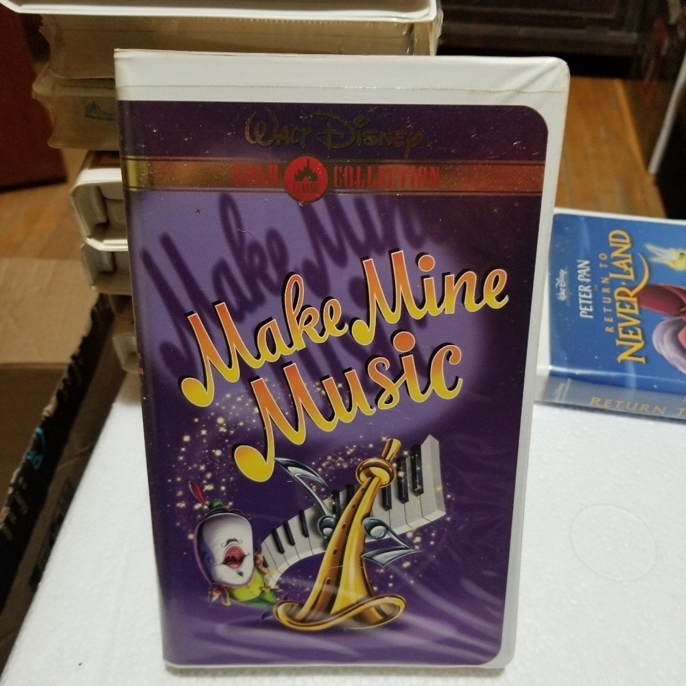 5 for 20$....Walt Disney Gold Collection Make Mine Music VHS Cassette Tape Movie